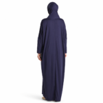 Oriental Trade Women's Plain Abaya Prayer Modest Muslim Dress, One Size, Jersey Fabric Navy