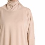 Oriental Trade Women's Plain Abaya Prayer Modest Muslim Dress, One Size, Jersey Fabric beige