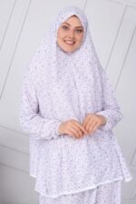 2pc Muslim Women Prayer Dress sleeve Scarf Hijab Jilbab Cover full Body - Image 4