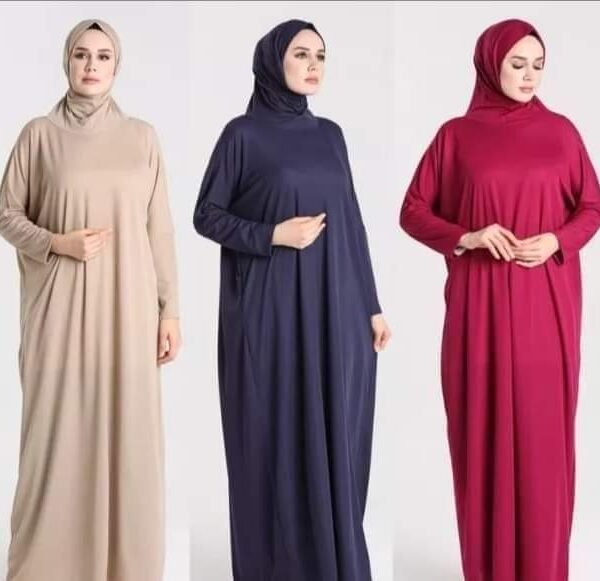 Jilbab with sleeve and concted hijab