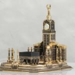 Large Kaba Haram Makki Home Decor Makkah with 99 Allah Names and clock tower comes in Silver & Gold Islamic Ornament Gift worth 90 pound