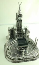 Large Kaba Haram Makki Home Decor Makkah with 99 Allah Names and clock tower comes in Silver & Gold Islamic Ornament Gift worth 90 pound - Image 4