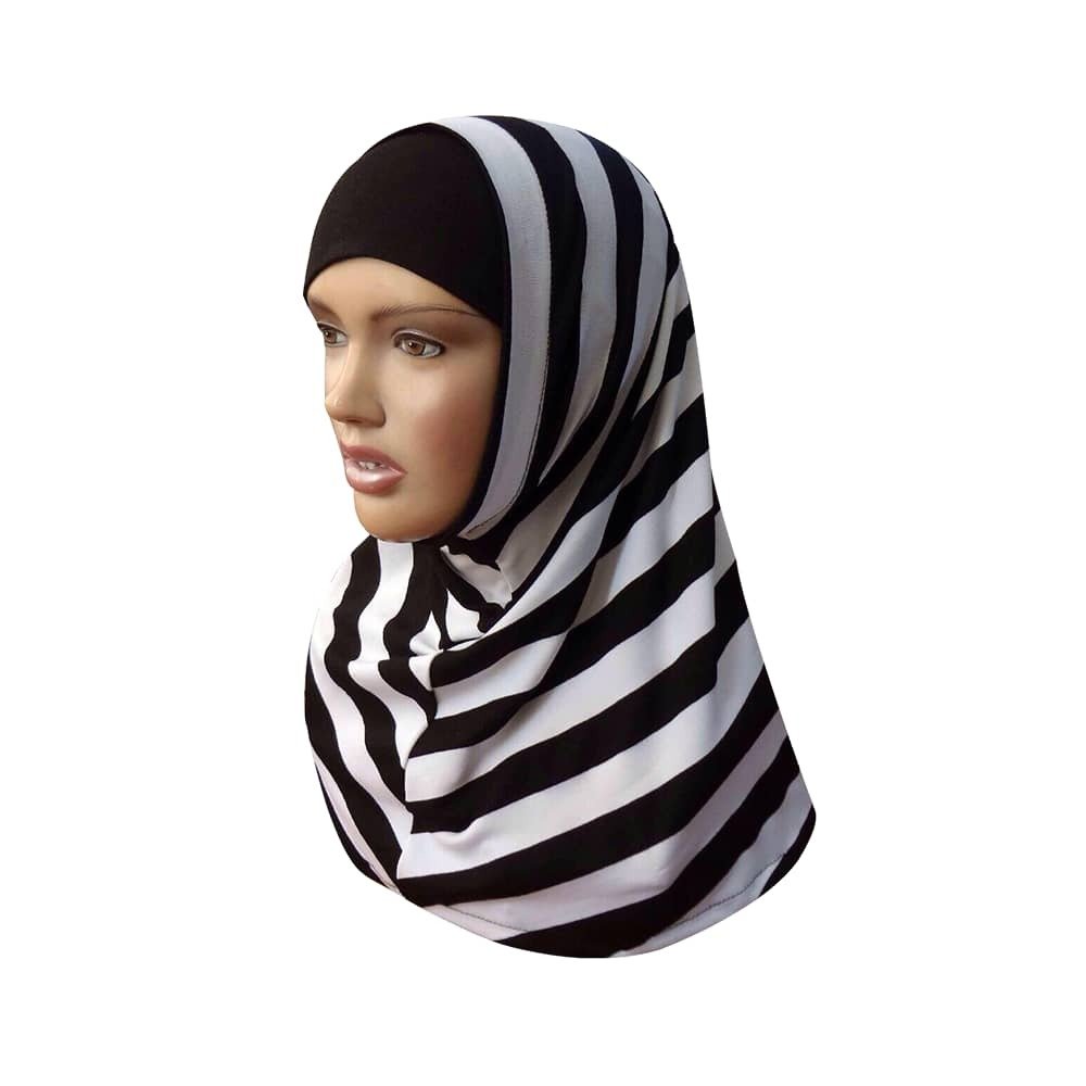 wp-image-3002862670.jpg Sport Zebra Hijab Head wear cover scarf Islamic high quality Fancy GYM - Image 1