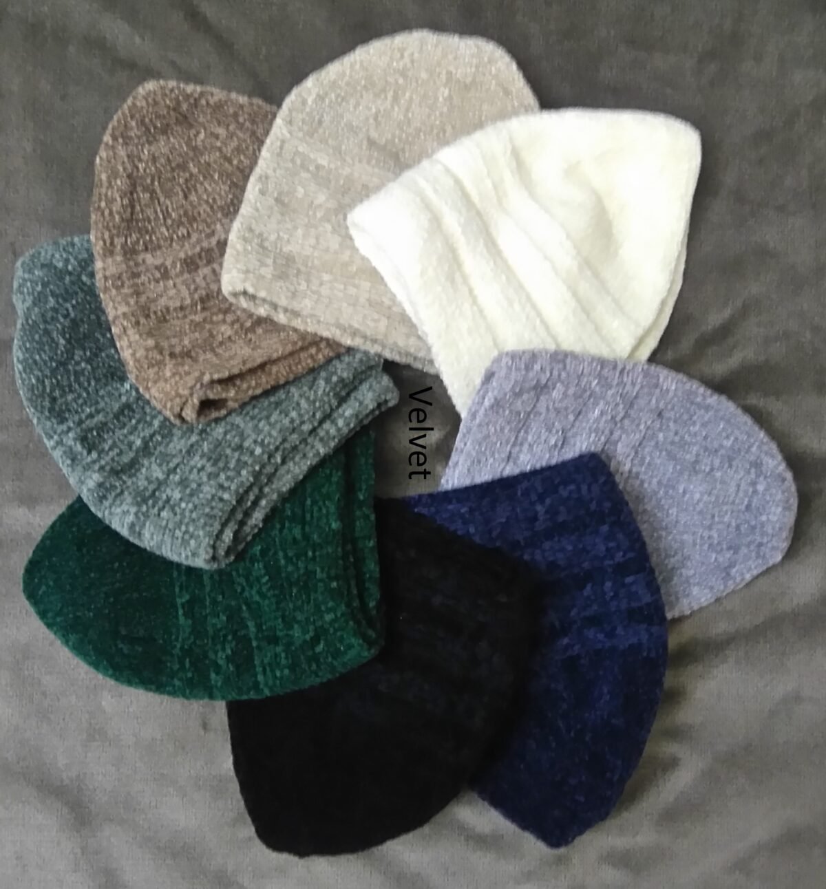2 x Men Skull Cap Muslim Islamic Prayer thick Velvet Hat Topi Kufi Head Wear comes in many Colours price for 2 pcs - Image 1