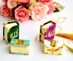 2 x Mini Full Qur'an Quran Car Hanging Velvet Made in Turkey Gift Muslim many colours - Image 5