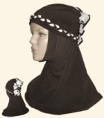 Fancy Two pieces Flower Hijab Head wear cover scarf Islamic dress High Quality