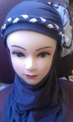 Fancy Two pieces Flower Hijab Head wear cover scarf Islamic dress High Quality - Image 26