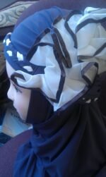 Fancy Two pieces Flower Hijab Head wear cover scarf Islamic dress High Quality - Image 27