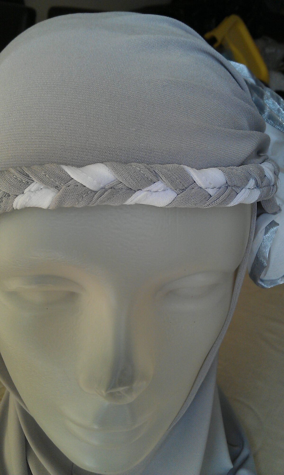 Fancy Two pieces Flower Hijab Head wear cover scarf Islamic dress High Quality - Image 4