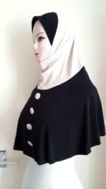 Fancy Buttons one piece Hijab Head wear cover scarf Islamic dress High Quality - Image 15