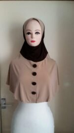 Fancy Buttons one piece Hijab Head wear cover scarf Islamic dress High Quality - Image 18