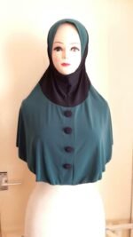 Fancy Buttons one piece Hijab Head wear cover scarf Islamic dress High Quality - Image 19