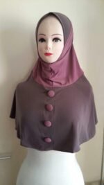 Fancy Buttons one piece Hijab Head wear cover scarf Islamic dress High Quality - Image 20