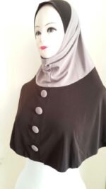 Fancy Buttons one piece Hijab Head wear cover scarf Islamic dress High Quality - Image 3