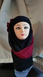 Fancy Two pieces Flower Hijab Head wear cover scarf Islamic dress High Quality - Image 4