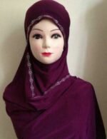 Fancy Kuwaiti Beaded one piece Hijab with shawl Head wear cover scarf Islamic dress High Quality - Image 7