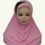 Fancy 1 piece Beautiful Quality children small Hijab with 3 layers and beads Head cover scarf