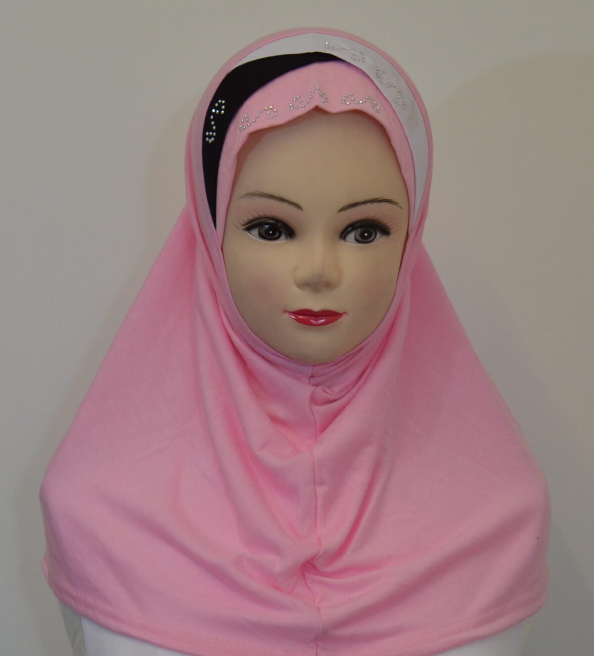 Fancy 1 piece Beautiful Quality children small Hijab with 3 layers and beads Head cover scarf - Image 14