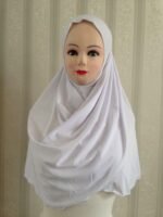 Fancy 1 piece Beautiful Quality women Hijab Head cover scarf Islamic connected from side - Image 2