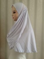 Fancy 1 piece Beautiful Quality women Hijab Head cover scarf Islamic connected from side - Image 3