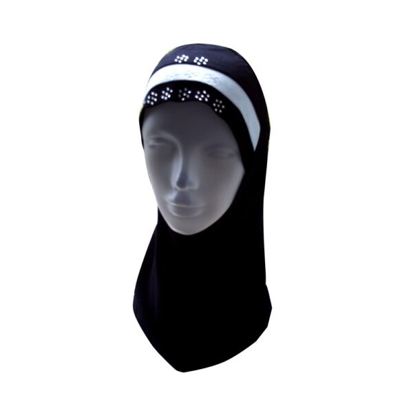 Fancy 1 piece Beautiful Quality Children Large Hijab with 3 layers and beads Head cover scarf