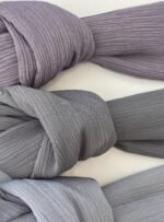 Large Plain Wrinkles (crinkled) Royan Shawl Head Scarf Wrap New style Islamic Hijab High Quality 200 cm X 110 cm - Image 2