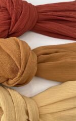 Large Plain Wrinkles (crinkled) Royan Shawl Head Scarf Wrap New style Islamic Hijab High Quality 200 cm X 110 cm - Image 3