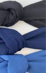 Large Plain Wrinkles (crinkled) Royan Shawl Head Scarf Wrap New style Islamic Hijab High Quality 200 cm X 110 cm - Image 4