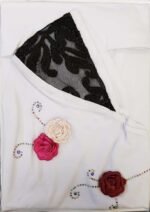 Fancy 1 piece Beautiful Quality Children kids Medium Hijab with flowers and beads Head cover scarf - Image 14