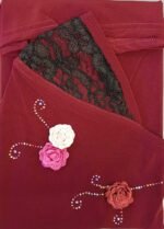 Fancy 1 piece Beautiful Quality Children kids Medium Hijab with flowers and beads Head cover scarf - Image 15