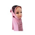 Fancy 1 piece Beautiful Quality Children kids Medium Hijab with flowers and beads Head cover scarf - Image 20
