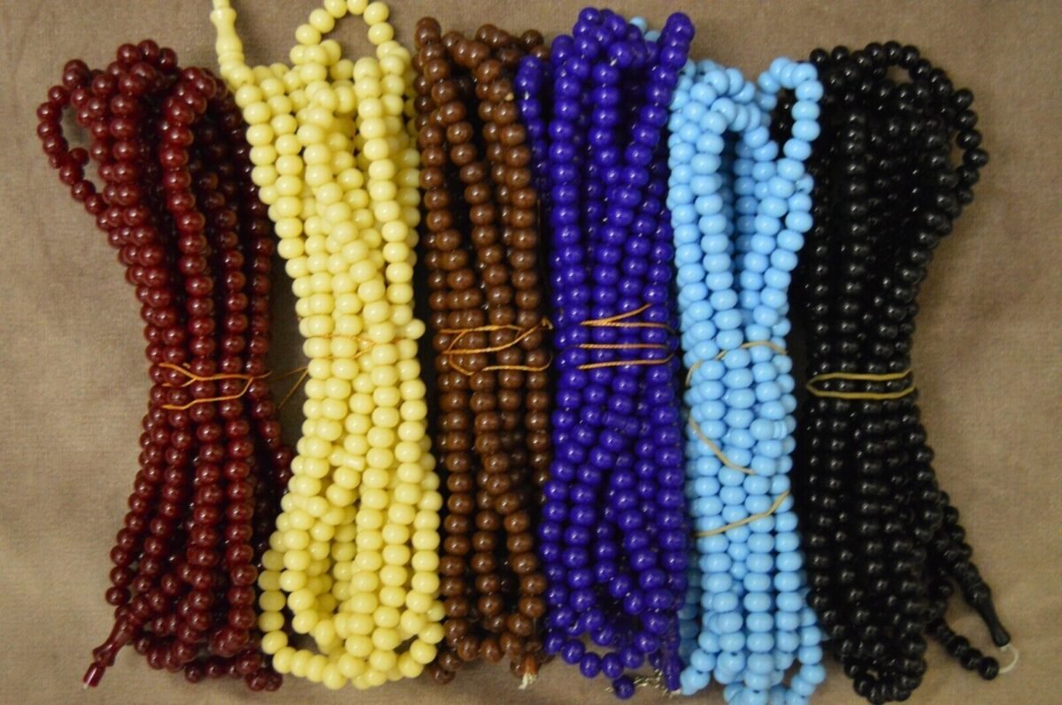 2x Tasbeeh metallic plastic beads Tasbeeh High Quality many nice colors - Image 4