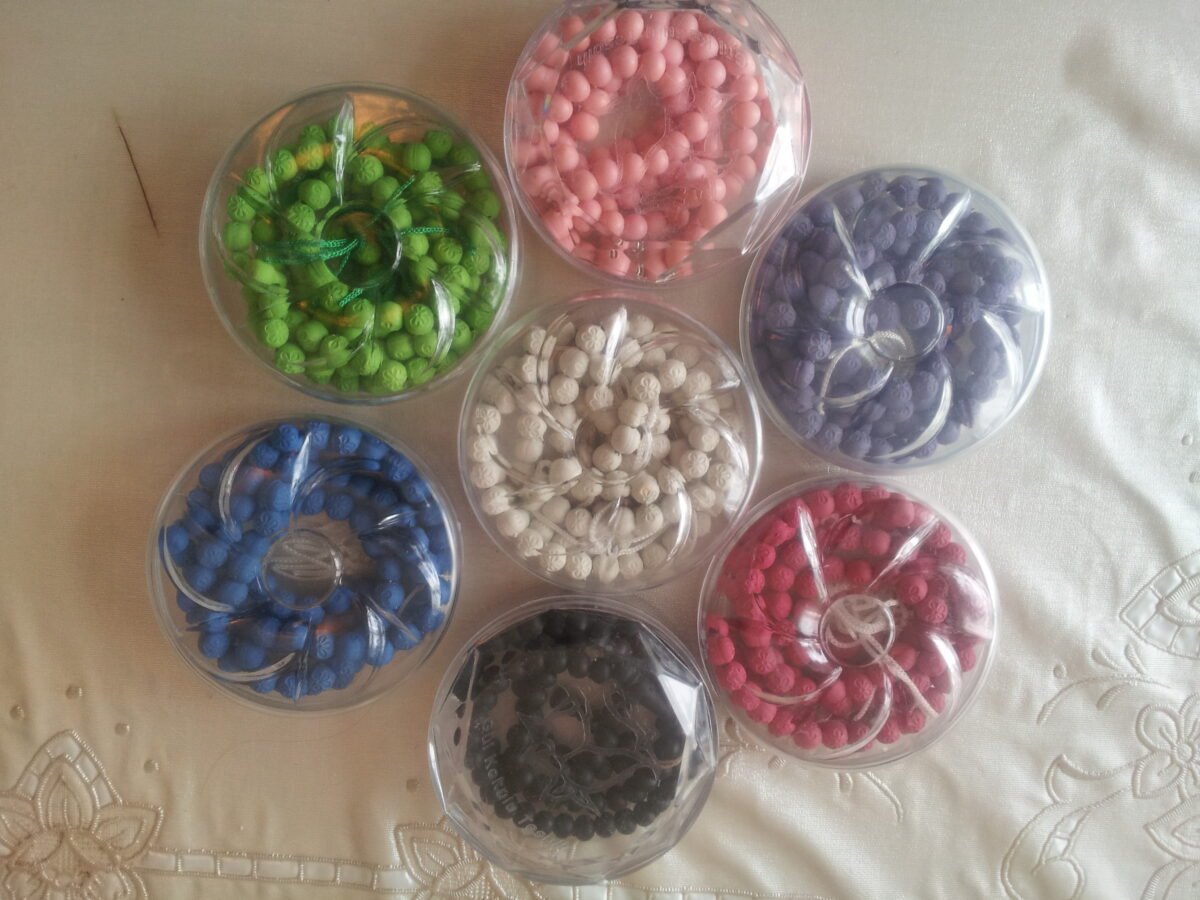 2 pieces, 100 Beads perfume tasbeeh plastic beads Tasbeeh High Quality many nice colors - Image 2