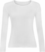 2x Tops Quality Body stretchy Top Long Sleeves Plain casual T-shirt high neck - Image 2