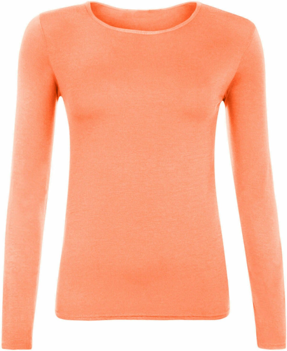 2x Tops Quality Body stretchy Top Long Sleeves Plain casual T-shirt high neck - Image 20