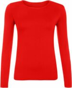 2x Tops Quality Body stretchy Top Long Sleeves Plain casual T-shirt high neck - Image 3