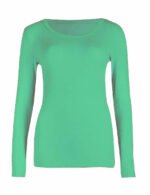 2x Tops Quality Body stretchy Top Long Sleeves Plain casual T-shirt high neck - Image 5