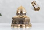 Dome of the rock large with full Quran Al Aqsa Palestine Décor Silver Gold Ornament