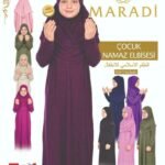 Quality girls Abaya prayer cloth 1pc 8-12 years old connected scarf plain