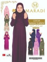 Quality girls Abaya prayer cloth 1pc 8-12 years old connected scarf plain