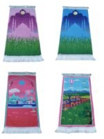 Quality children kids prayer mat rug janamaz Salat Islamic printed colours