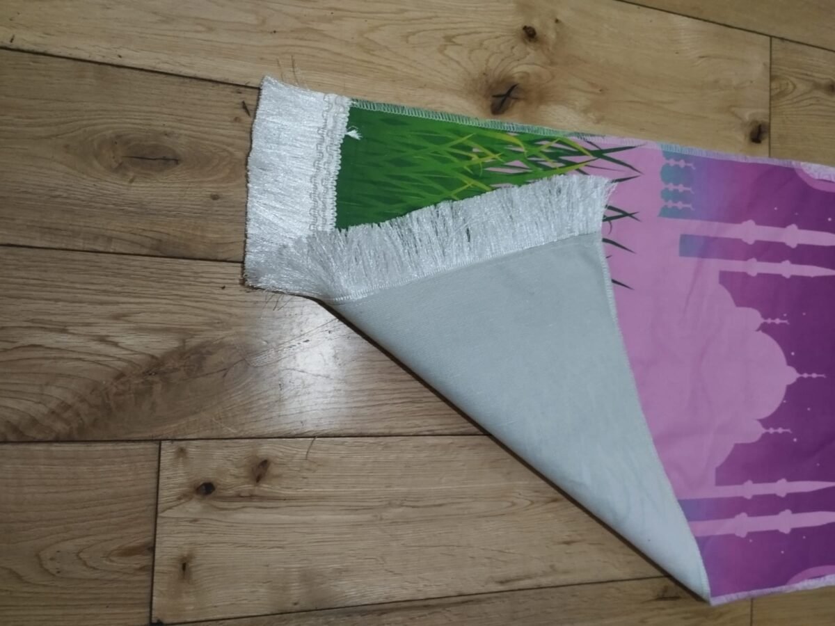 Quality children kids prayer mat rug janamaz Salat Islamic printed colours - Image 10