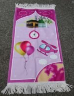 Quality children kids prayer mat rug janamaz Salat Islamic printed colours - Image 2