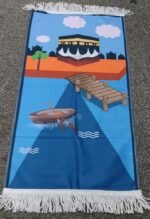 Quality children kids prayer mat rug janamaz Salat Islamic printed colours - Image 3