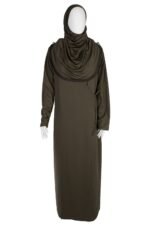 Plain full Lady Abaya prayer cloth Jilbab with scarf & sleeve made in turkey - Image 2