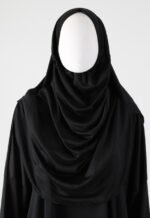 Plain full Lady Abaya prayer cloth Jilbab with scarf & sleeve made in turkey - Image 3