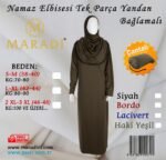 Plain full Lady Abaya prayer cloth Jilbab with scarf & sleeve made in turkey - Image 4