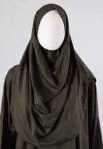 Plain full Lady Abaya prayer cloth Jilbab with scarf & sleeve made in turkey - Image 5