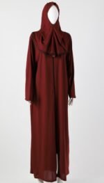 Plain full Lady Abaya prayer cloth Jilbab with scarf & sleeve made in turkey - Image 9