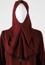 Plain full Lady Abaya prayer cloth Jilbab with scarf & sleeve made in turkey - Image 10